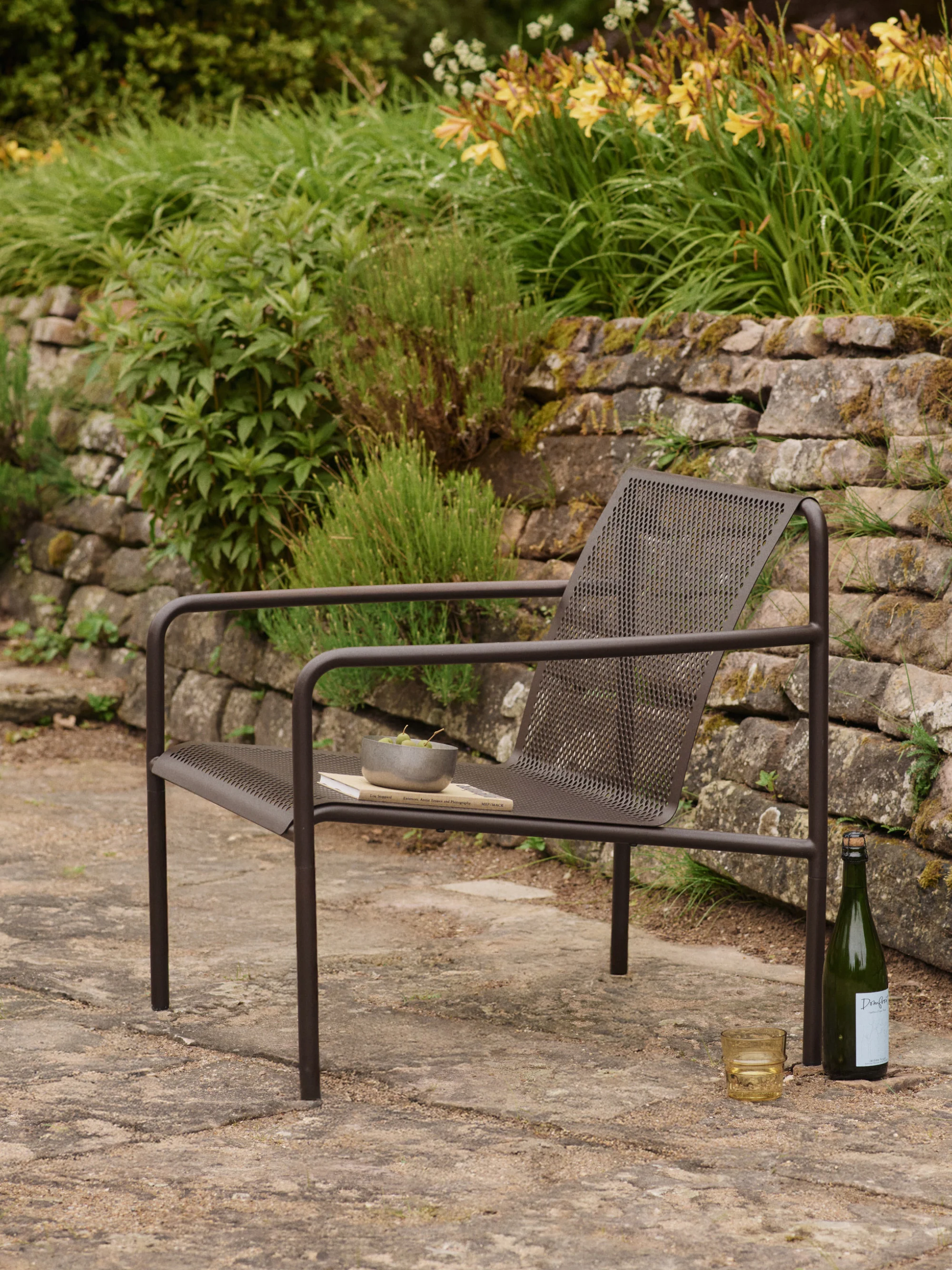 Tuin armleunstoel Dapple van staal