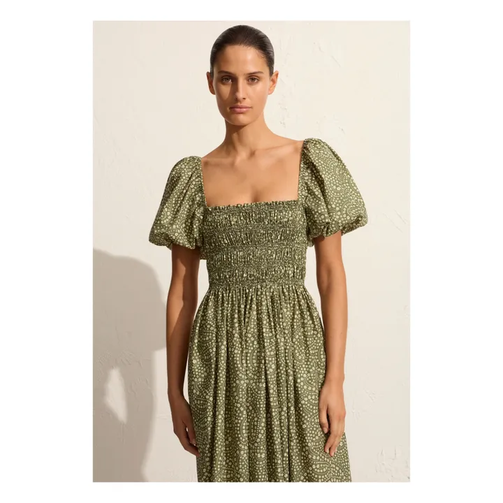 Matteau Robe Bodice Peasant | Vert olive
