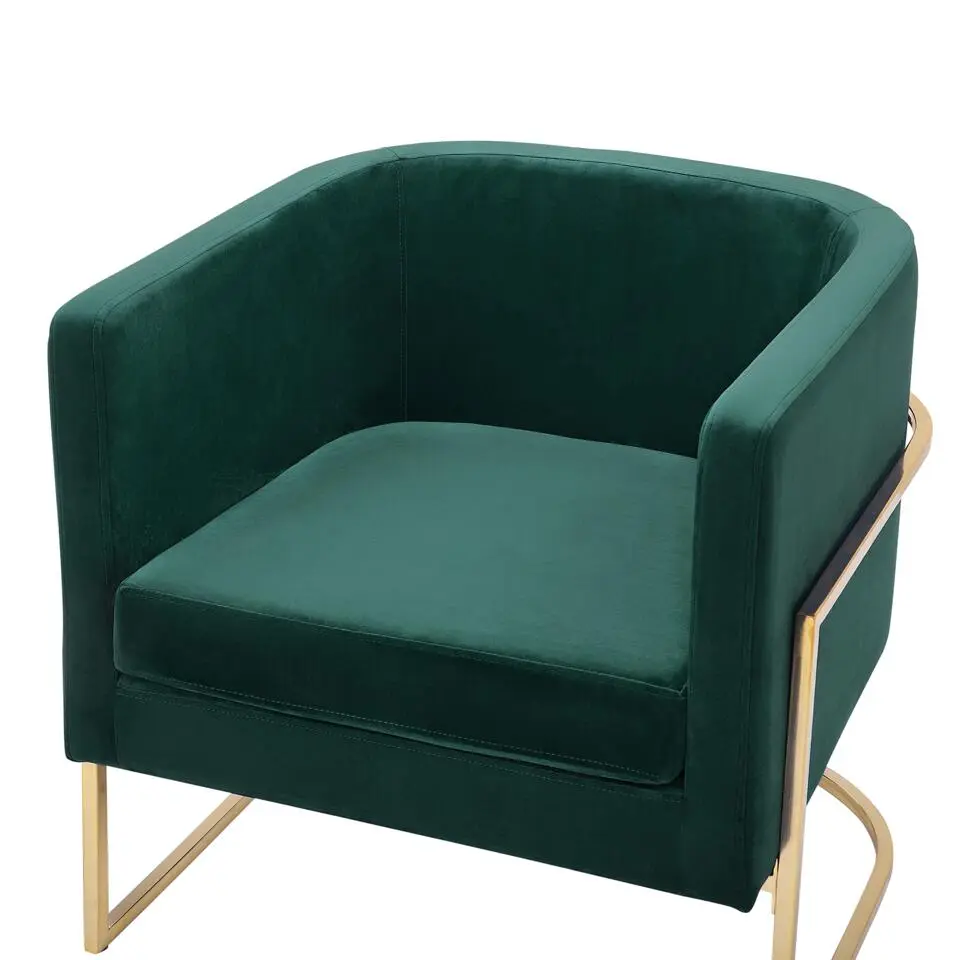 SIRKKA - Fauteuil - Groen - Fluweel