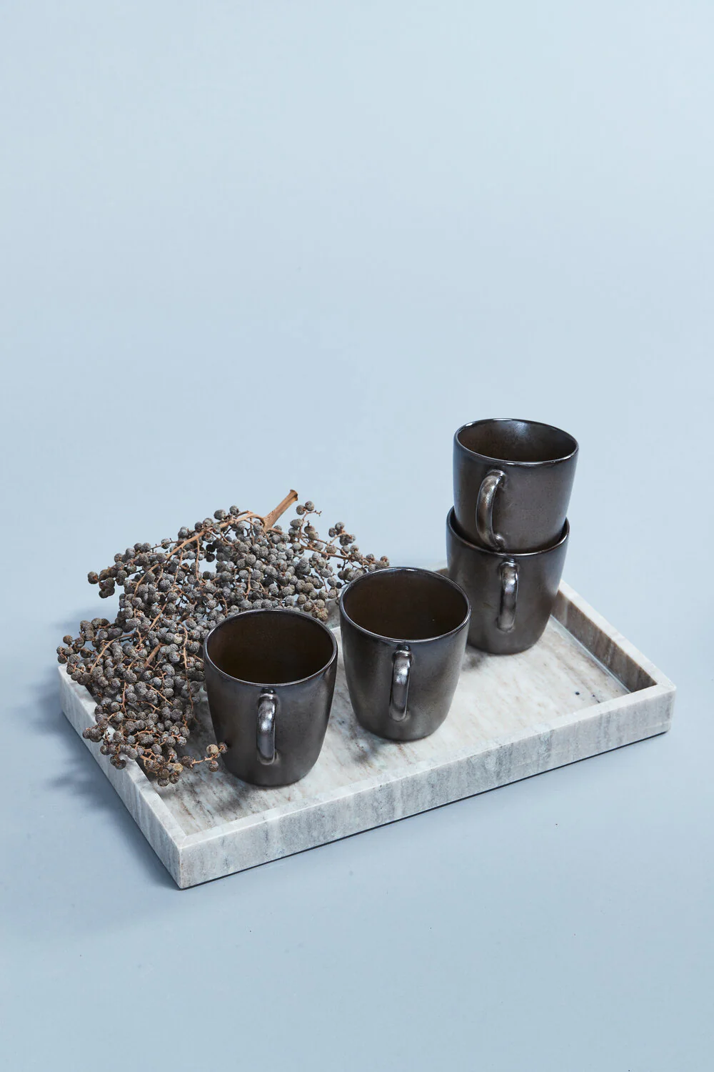 RAW  Krus m/hank, brun metallic - 35 cl.