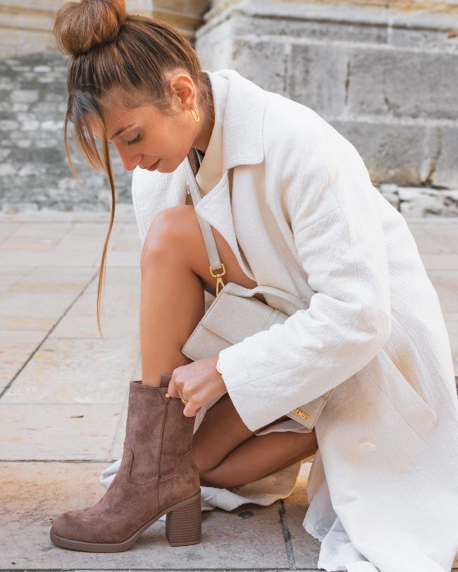 Bottines femme marron à talon - Yona