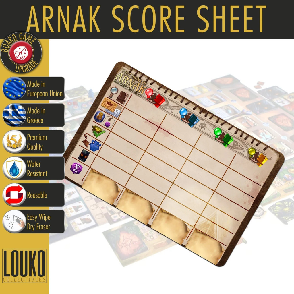 Les Ruines Perdues de Narak - Feuille de score réinscriptible