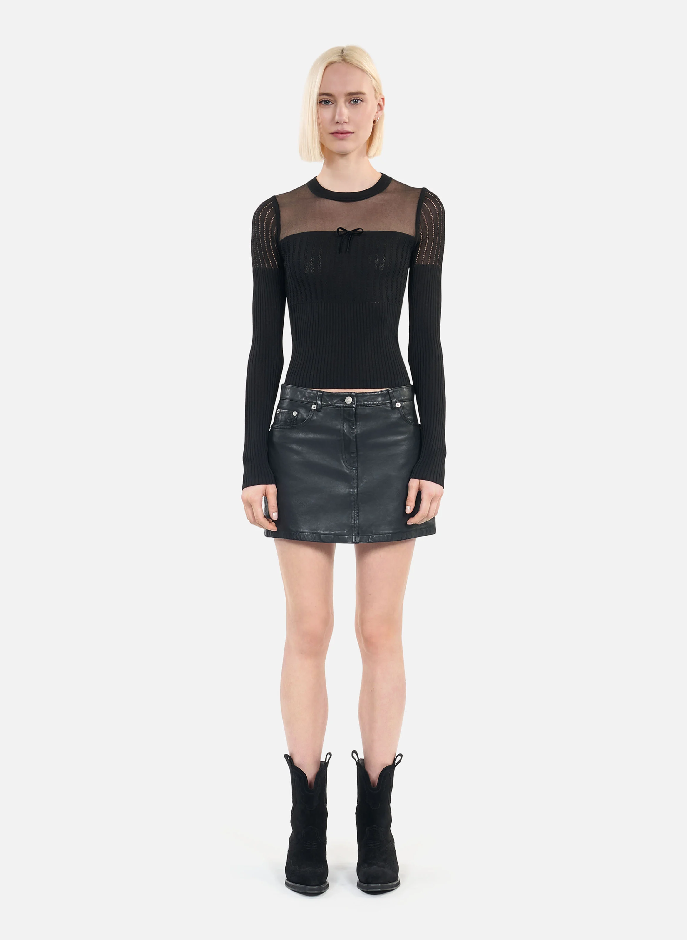 Pull col rond| Noir