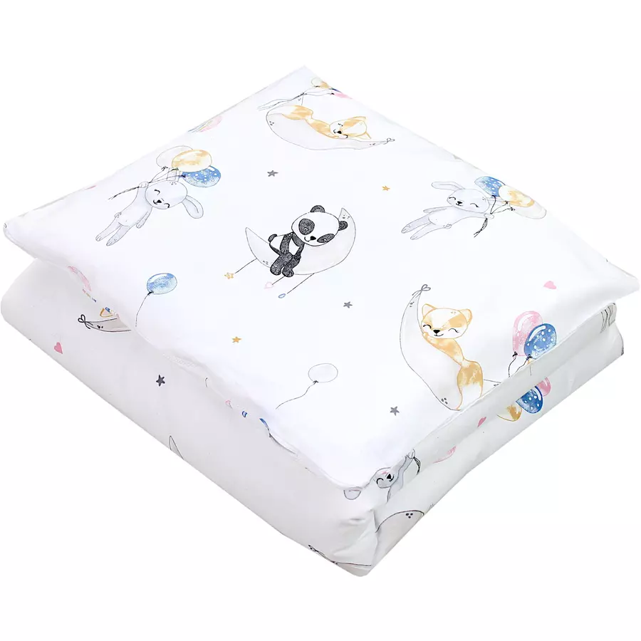 TupTam Unisex Baby Bettwäsche Wiegenset 4-teilig weiß Modell 1
