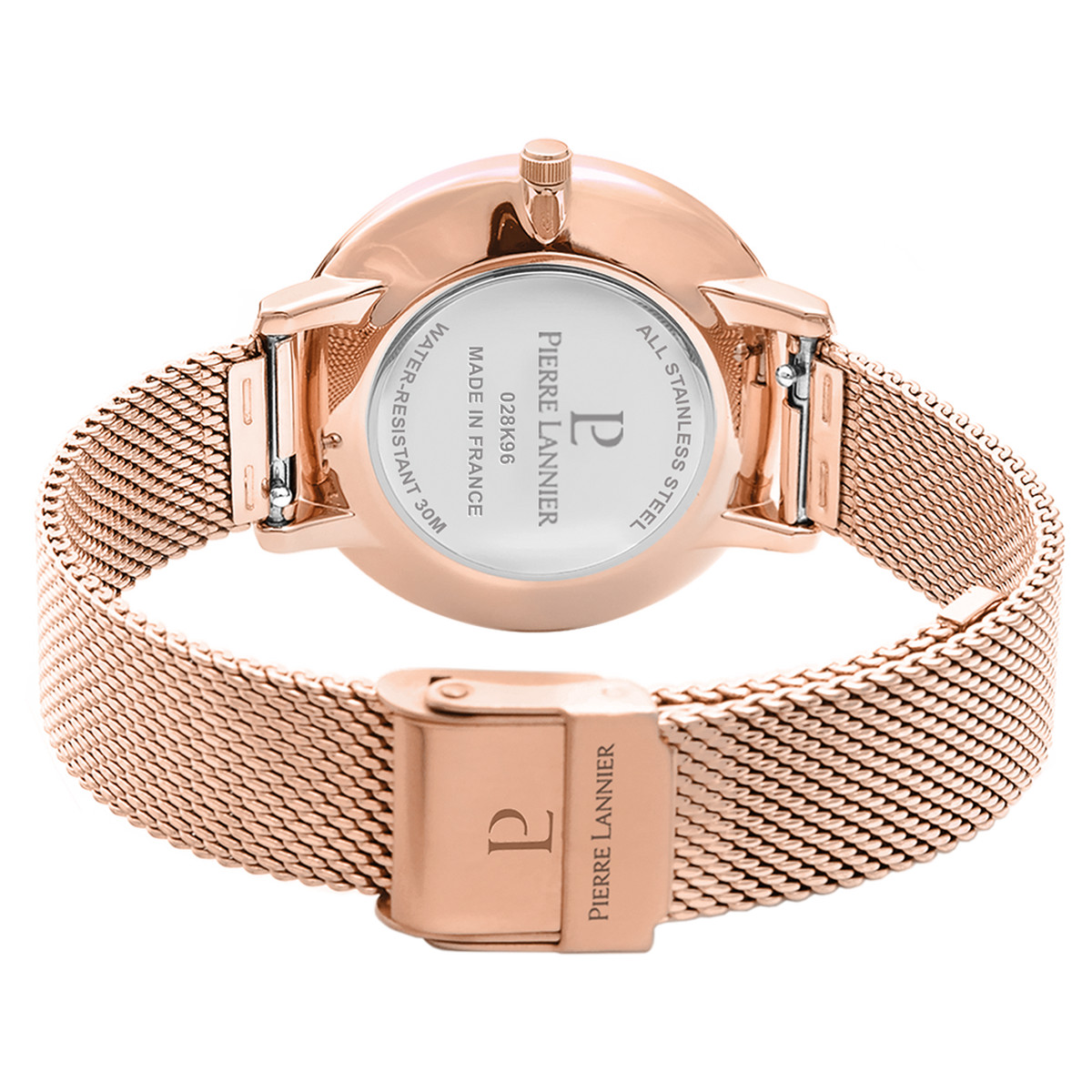Montre Pierre Lannier femme acier doré rose