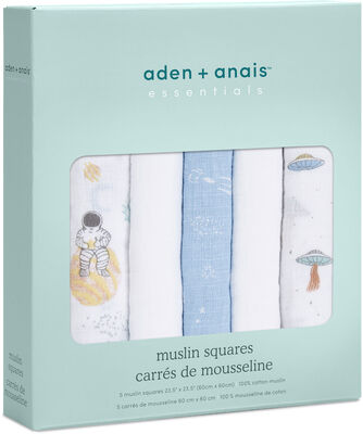 Aden + Anais™ Essentials Musselintepper Space Explorers 5-pack