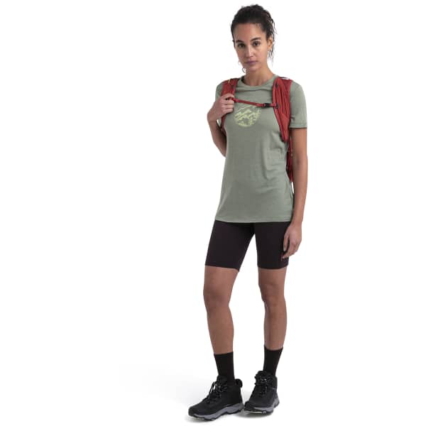 T-shirt randonnée ICEBREAKER W MERINO 150 TECH LITE III SS TEE CAMPING LICHEN