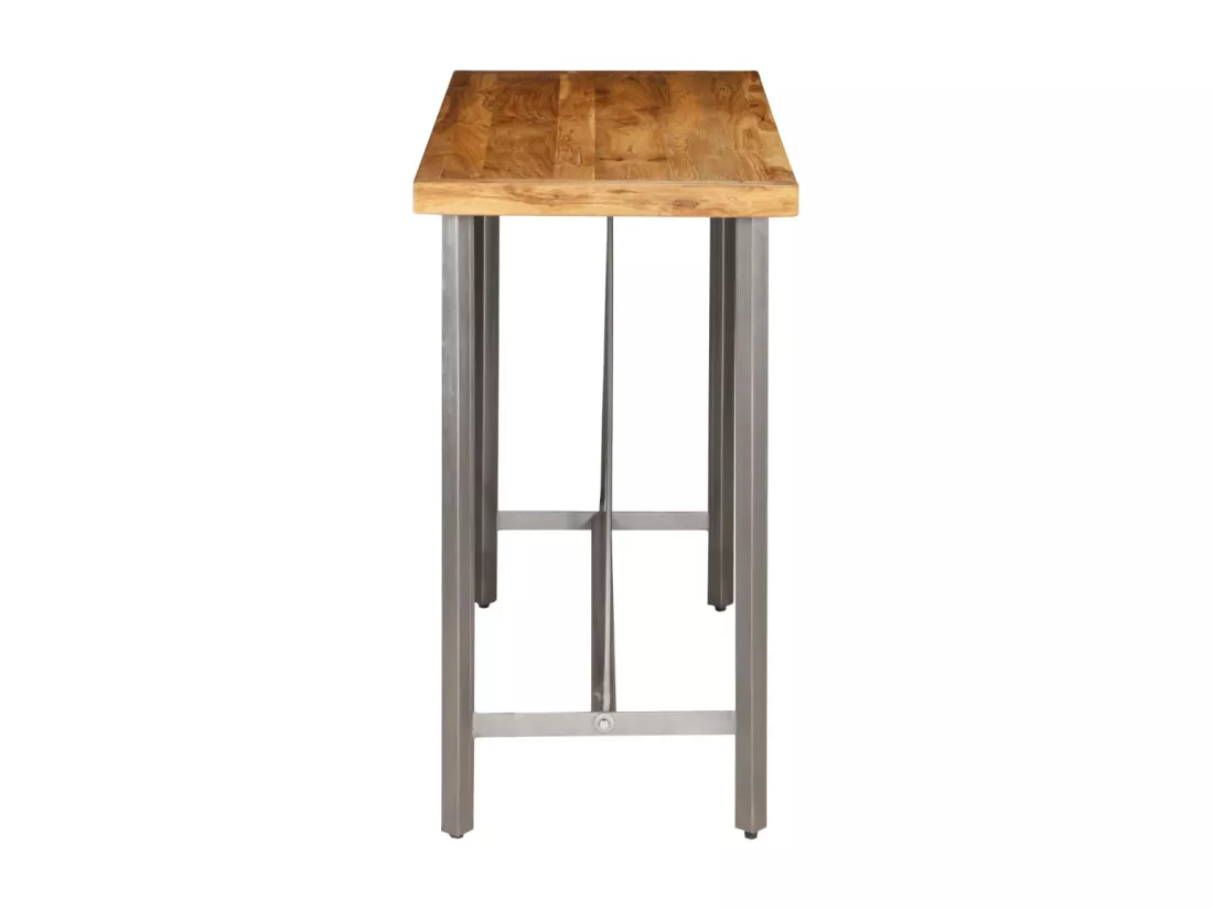 Table de bar Teck recyclé massif 120 x 58 x 106 cm