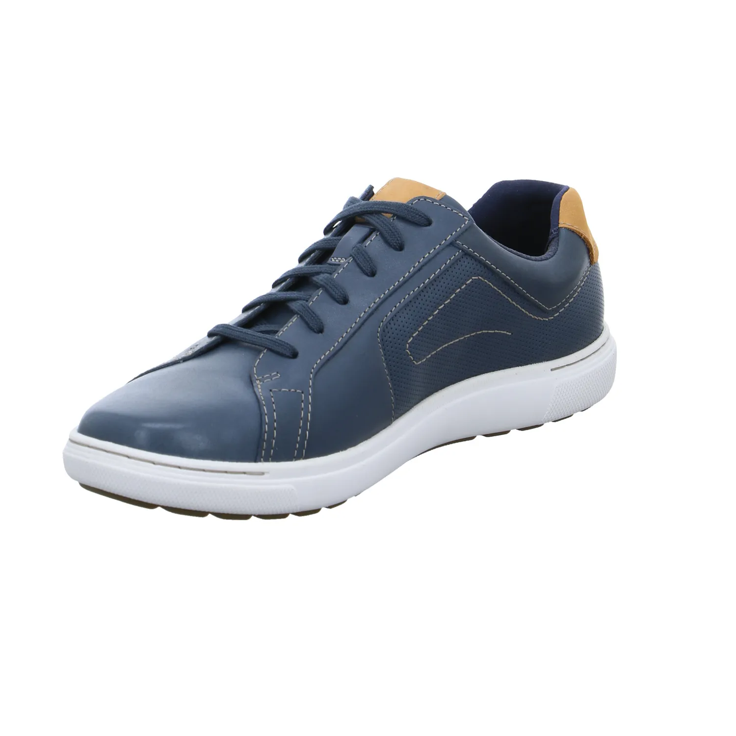 CLARKS Halbschuhe Sneaker Blau Leder