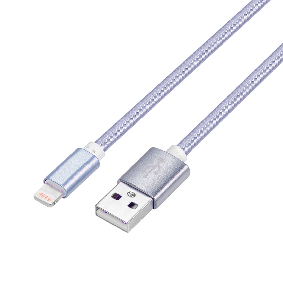 (3m) 2.4A MFi Lightning USB Schnellladekabel Datenkabel Nylon - Grau