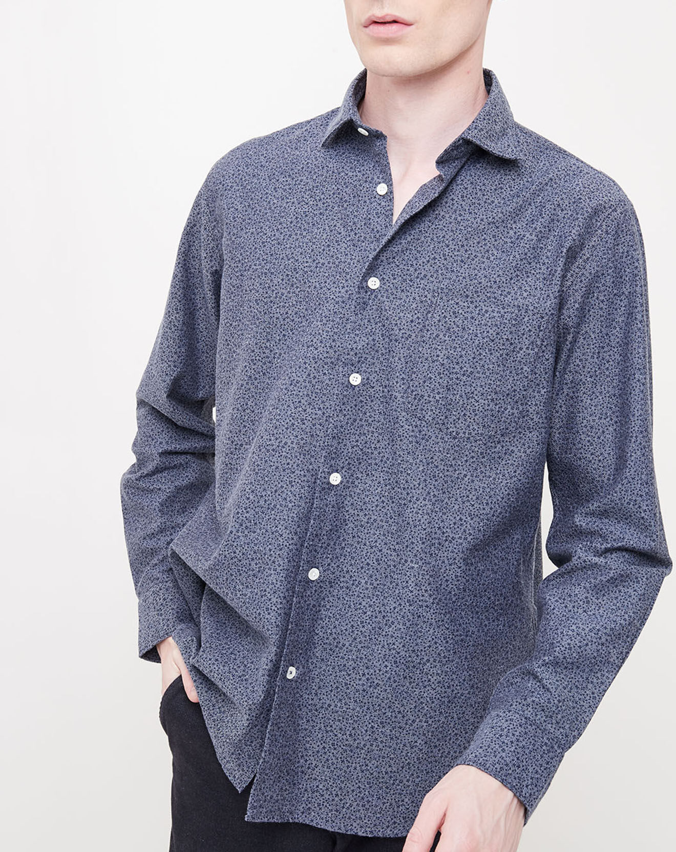 Hartford Chemise Regular Penn imprimée fleurie bleue