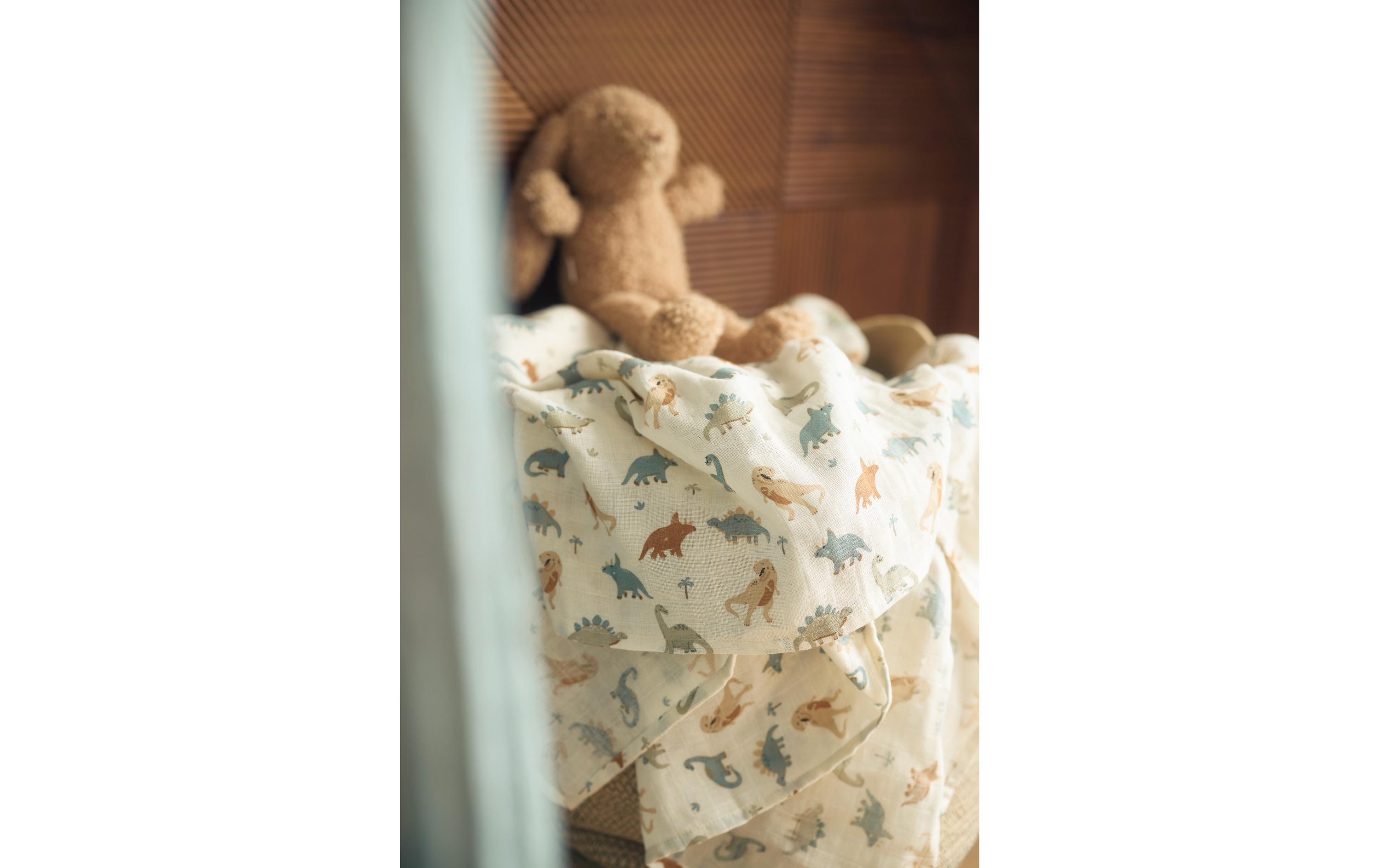 Mulltuch Nuscheli 3er Set Roarsome 70 cm x 70 cmMultifunktionale Spucktücher