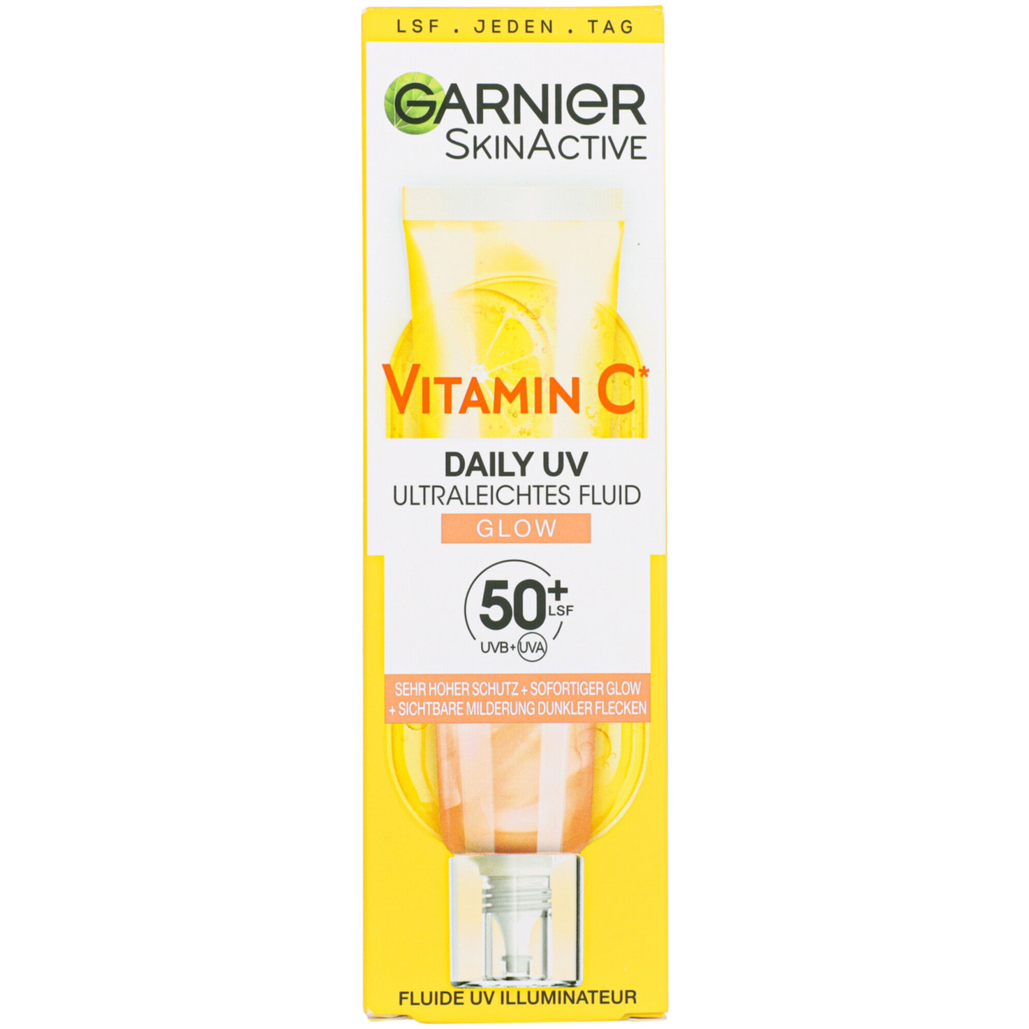 Garnier SkinActive Vitamin C Tägliches Sonnenfluid Glow mit LSF 50+, 40.0ml