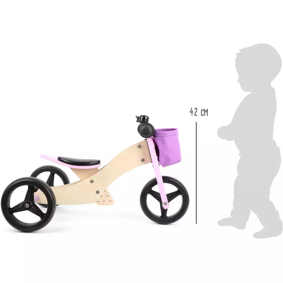 small foot® Laufrad-Trike 2-in-1, rosa