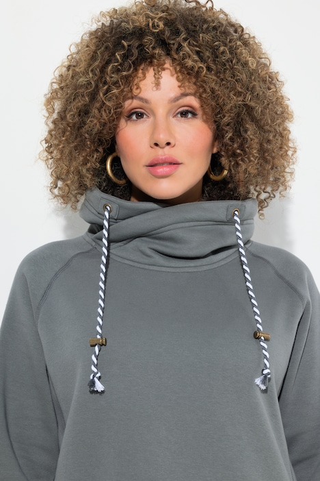 Sweatshirt, weiter Stehkragen, Taschen, Raglan-Langarm
