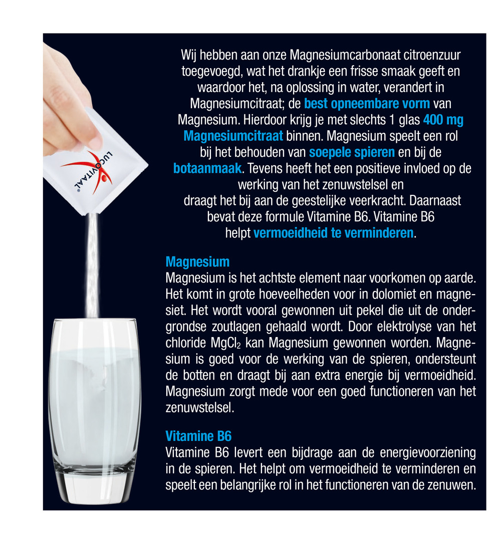 Lucovitaal Magnesium Citraat Poeder (20 sachets)