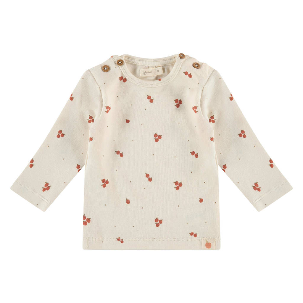 Babyface baby longsleeve met all over print ecru
