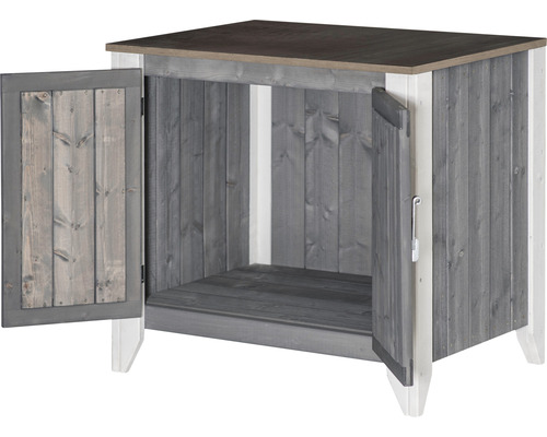 Tuinkast/buitenkeuken Konsta type 561 dressoir incl. 2 deuren 80 x 60 x 73 cm lichtgrijs-crème