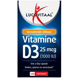 Lucovitaal Vitamine D3 25 mcg capsules groot