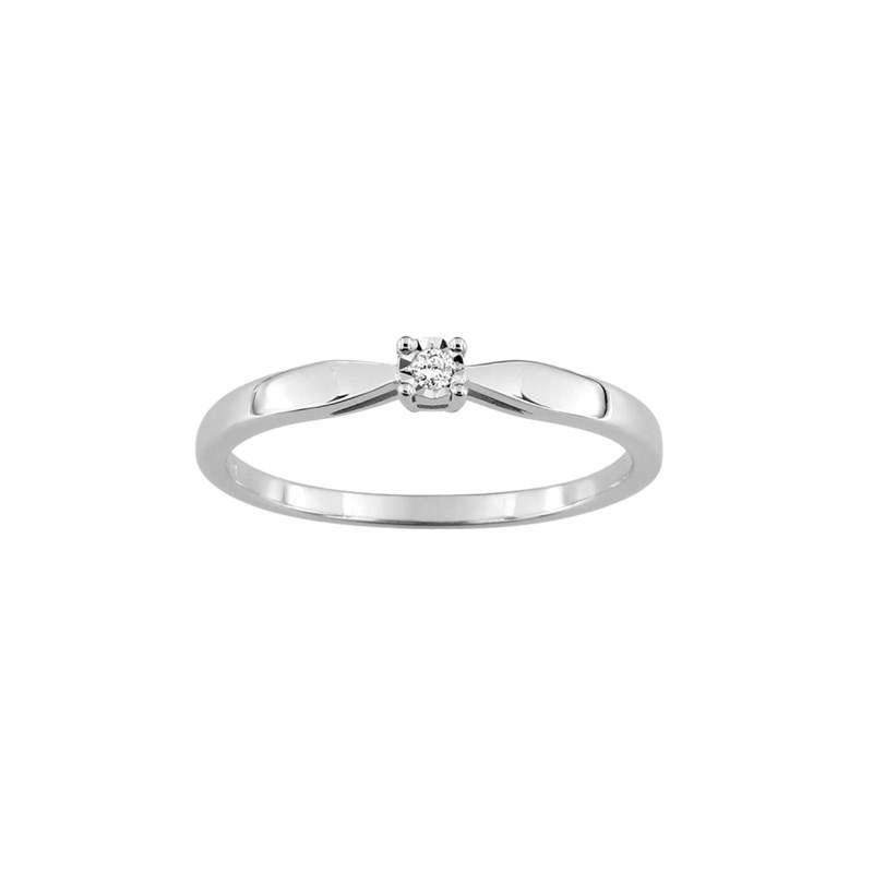 Bague Femme - Or 9 Carats - Diamant 0,02 Carats