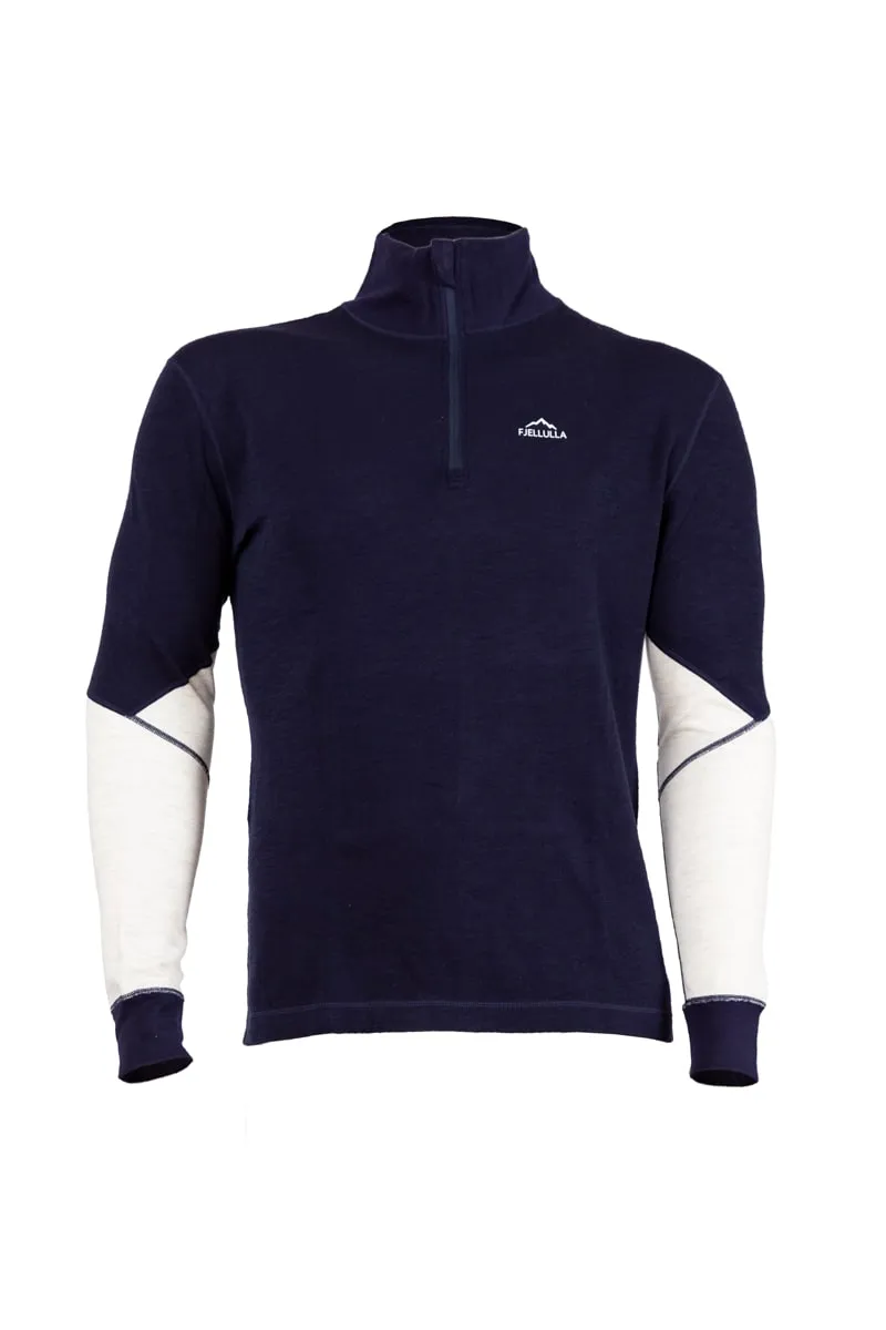 Fjellulla Men'S Half Zip Deep Blue/light Grey