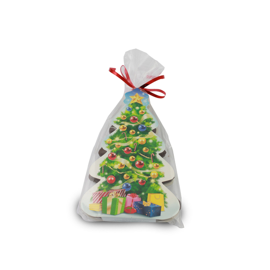 Pain d'épice forme sapin, enrobé choco 100g