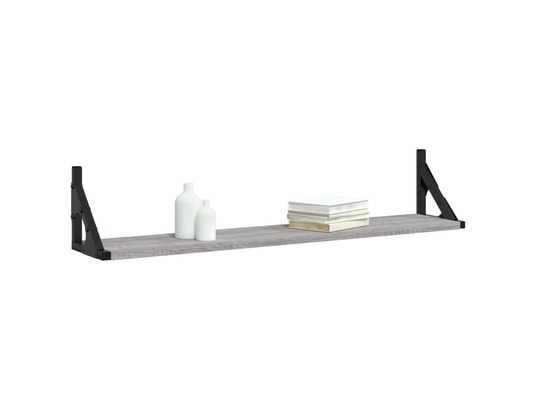 VIDAXL - Etagère murale étagères murales 2pcs sonoma gris 80x15x15,5 cm bois ingénie...