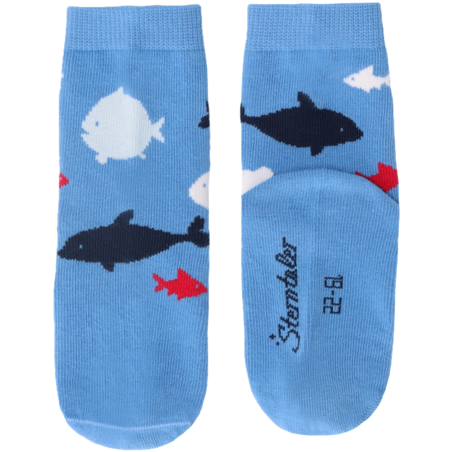 Sterntaler Socken 3er-Pack Fische samtblau