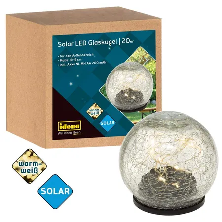 Idena Solar LED Glaskugel