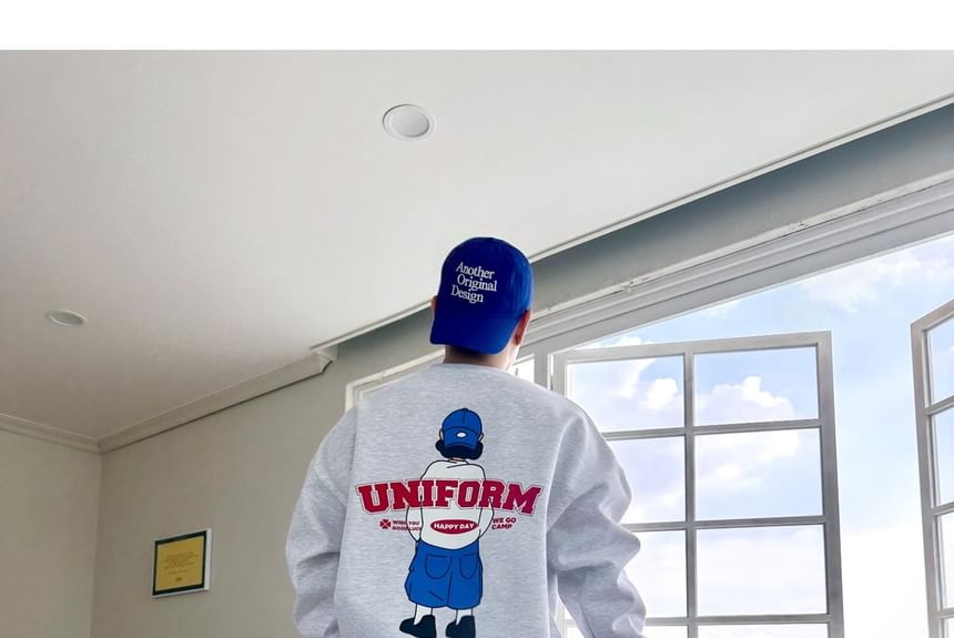 SeoulPop - Cartoon Print Loose-Fit Sweatshirt