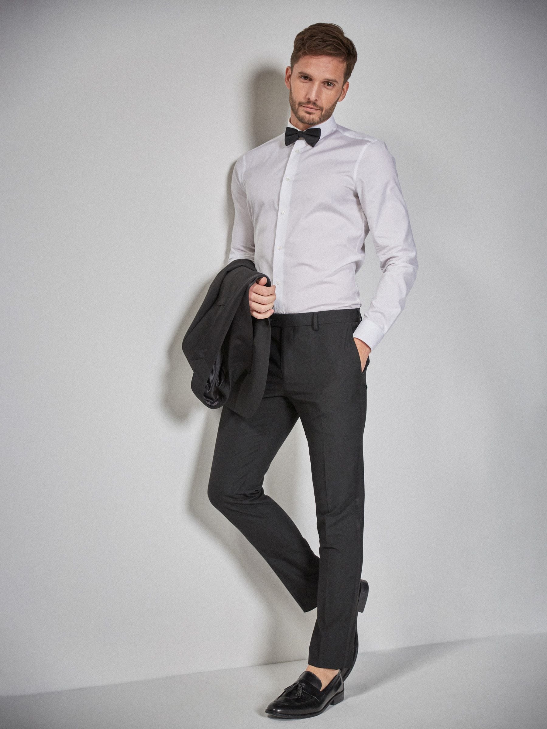 Biesdetail - Strakke Pasvorm - Pantalon in smokingstijl