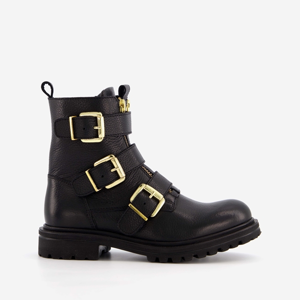 Groot leren meisjes biker boots