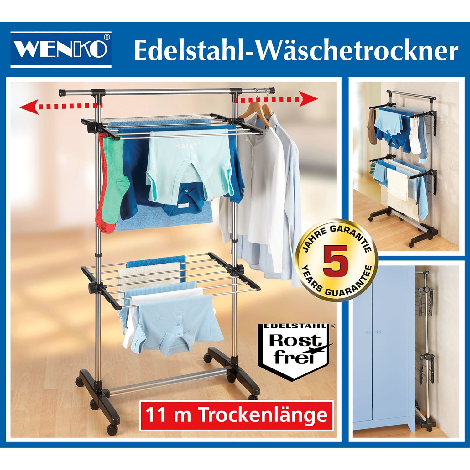 Wäschetrockner auf 2 Etagen