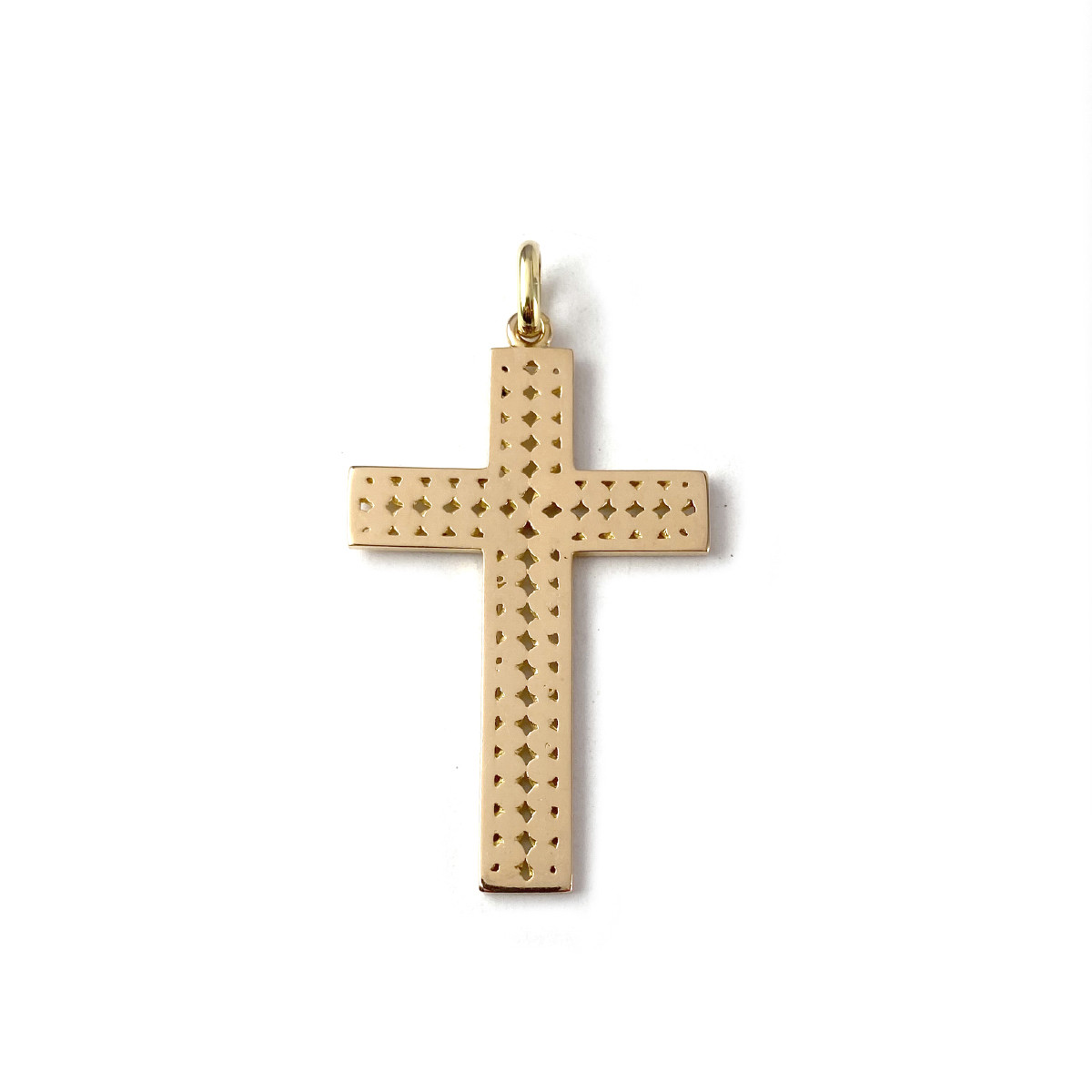 Pendentif croix d'occasion or 750 jaune
