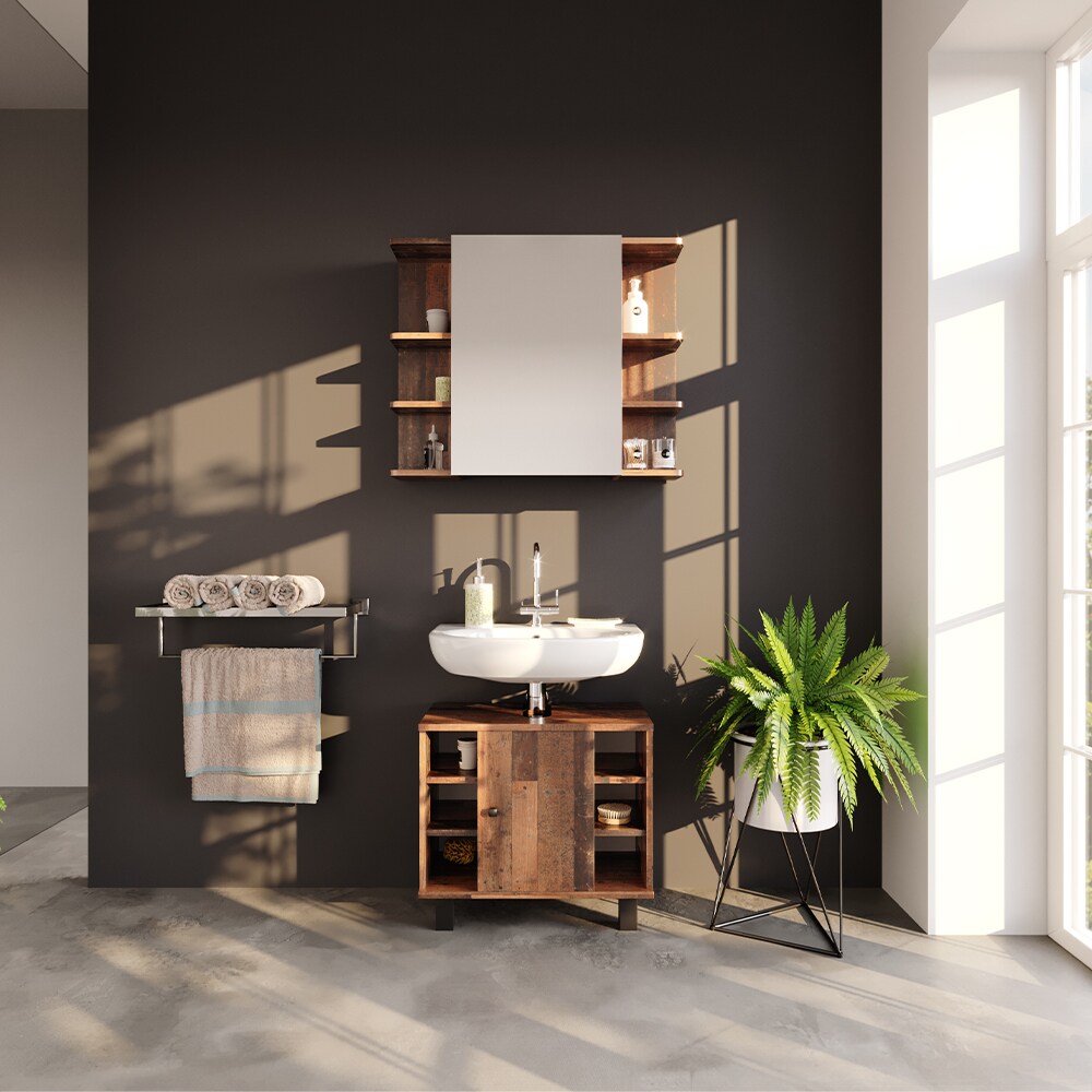 Vicco Waschtischunterschrank Badschrank Unterschrank Fynn Old Style Badmöbel