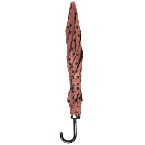 Vanpauline kinderparaplu brown-pink dots