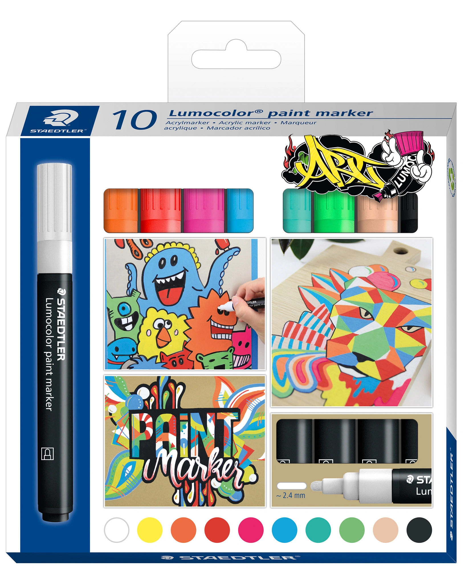 349 C10 Acrylmarker Lumocolor® 10er-Pack