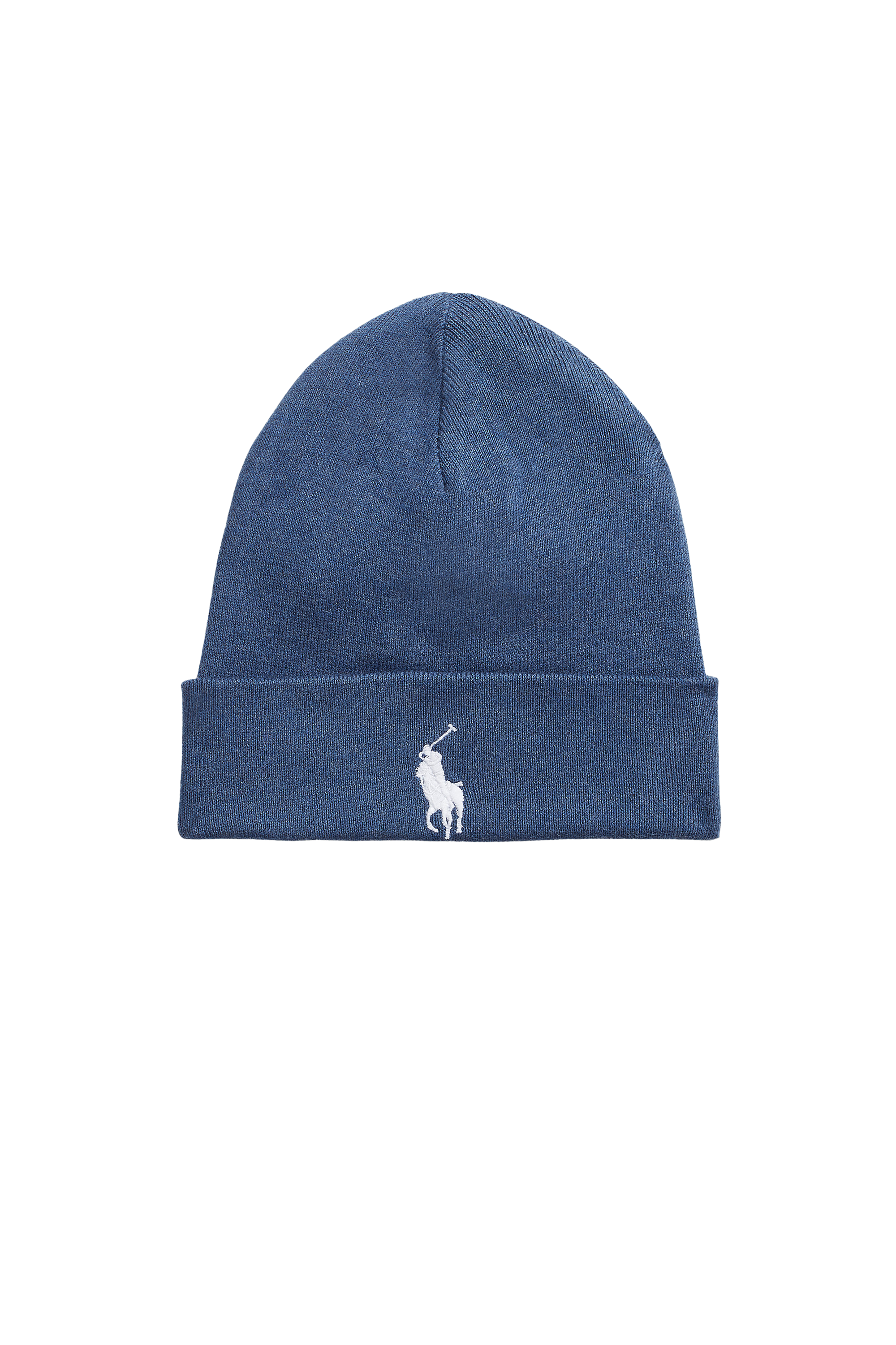 POLO RALPH LAUREN Bonnet Combed Cotton Beanie Bleu