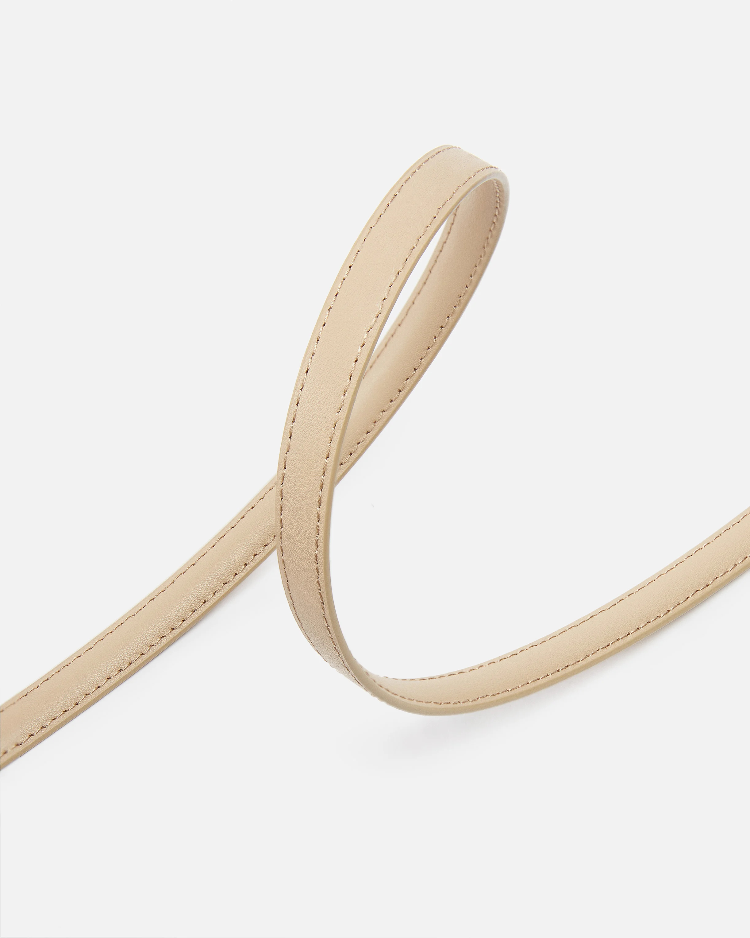 Fine ceinture avec boucle love birds | Marron