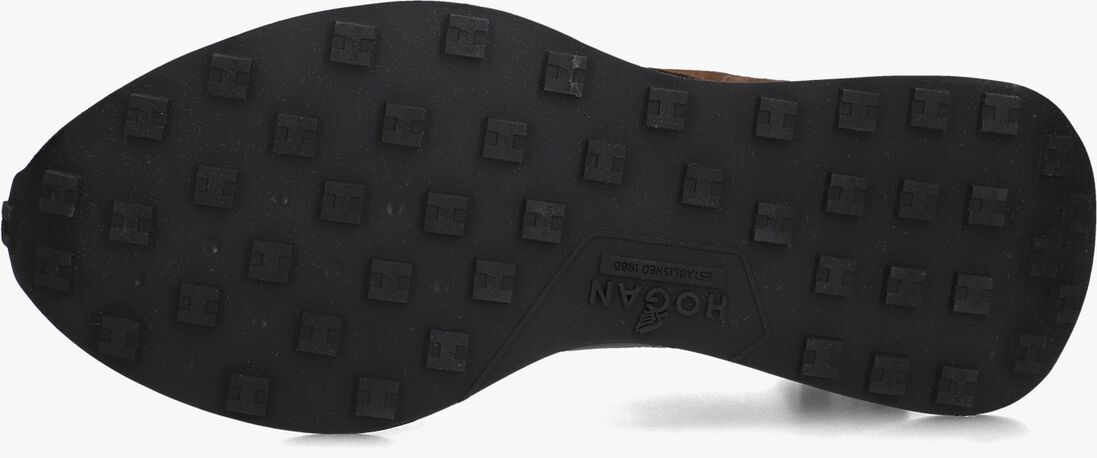 bruine hogan lage sneakers h601 allacciato h patch