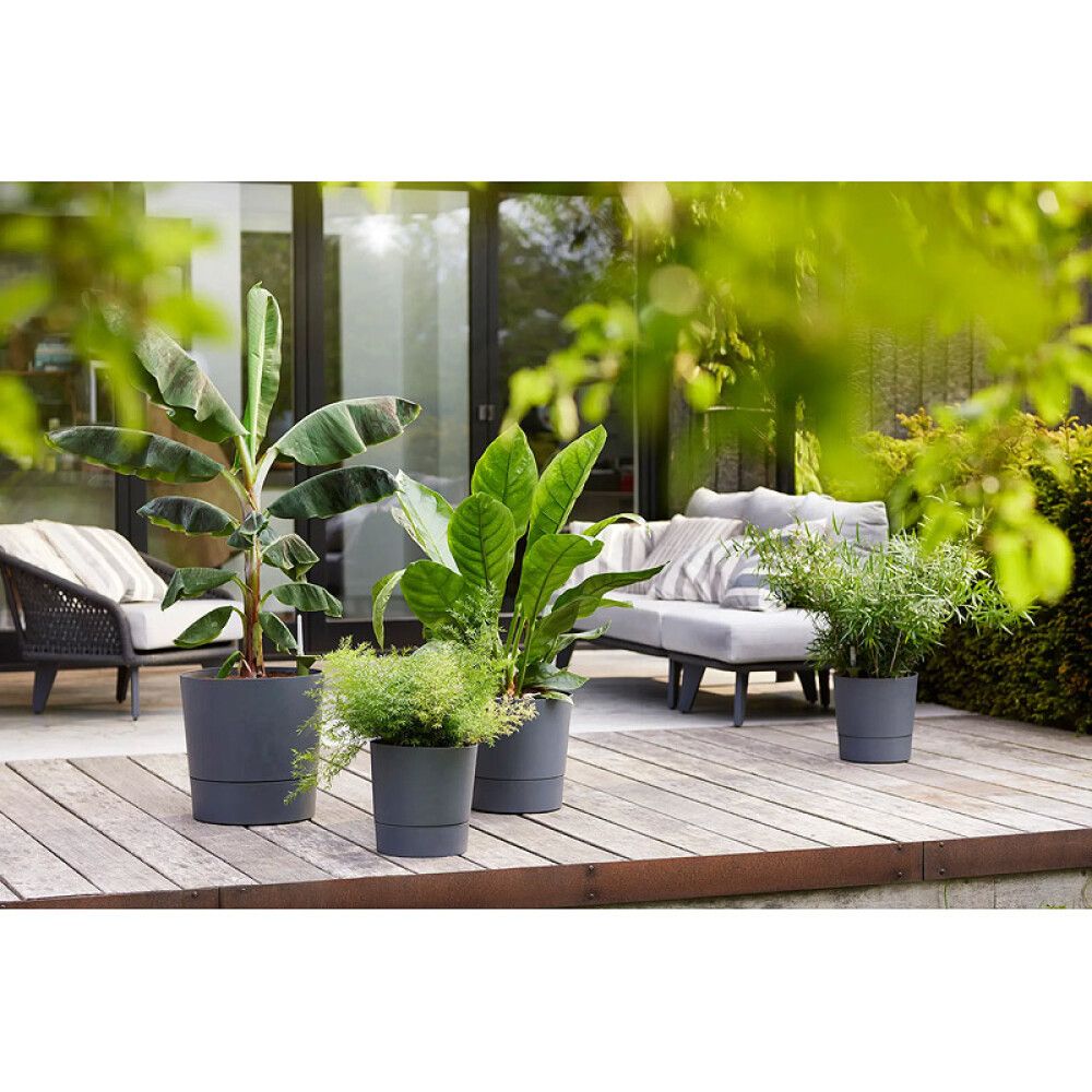 UTEPOTTE ELHO GREENSENSE AQUA CARE ROUND Ø35CM GRÅ
