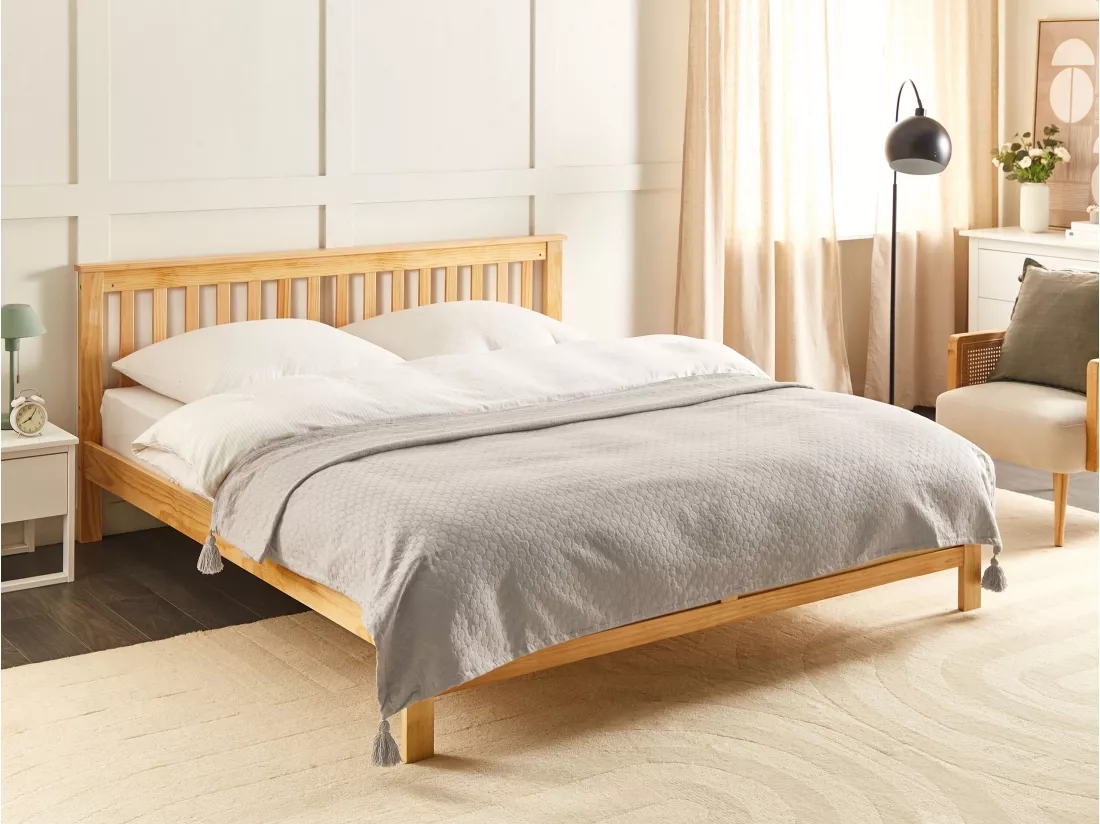 Couvre-lits LINDULA Coton 150 x 200 cm Taupe