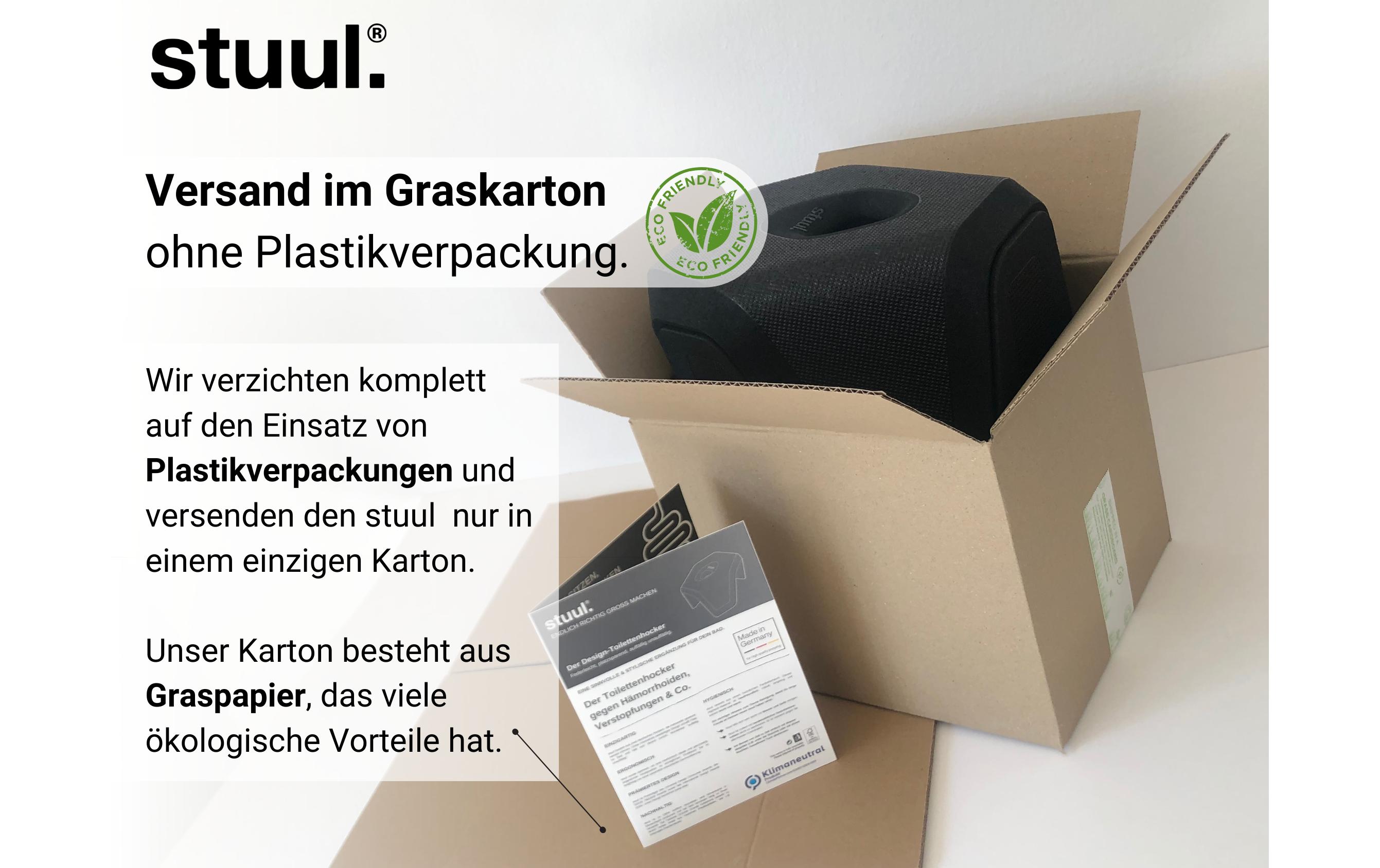 Toilettenhocker CharcoalInnovativer, zweiteiliger Design Toiletten-Hocker Made in Germany