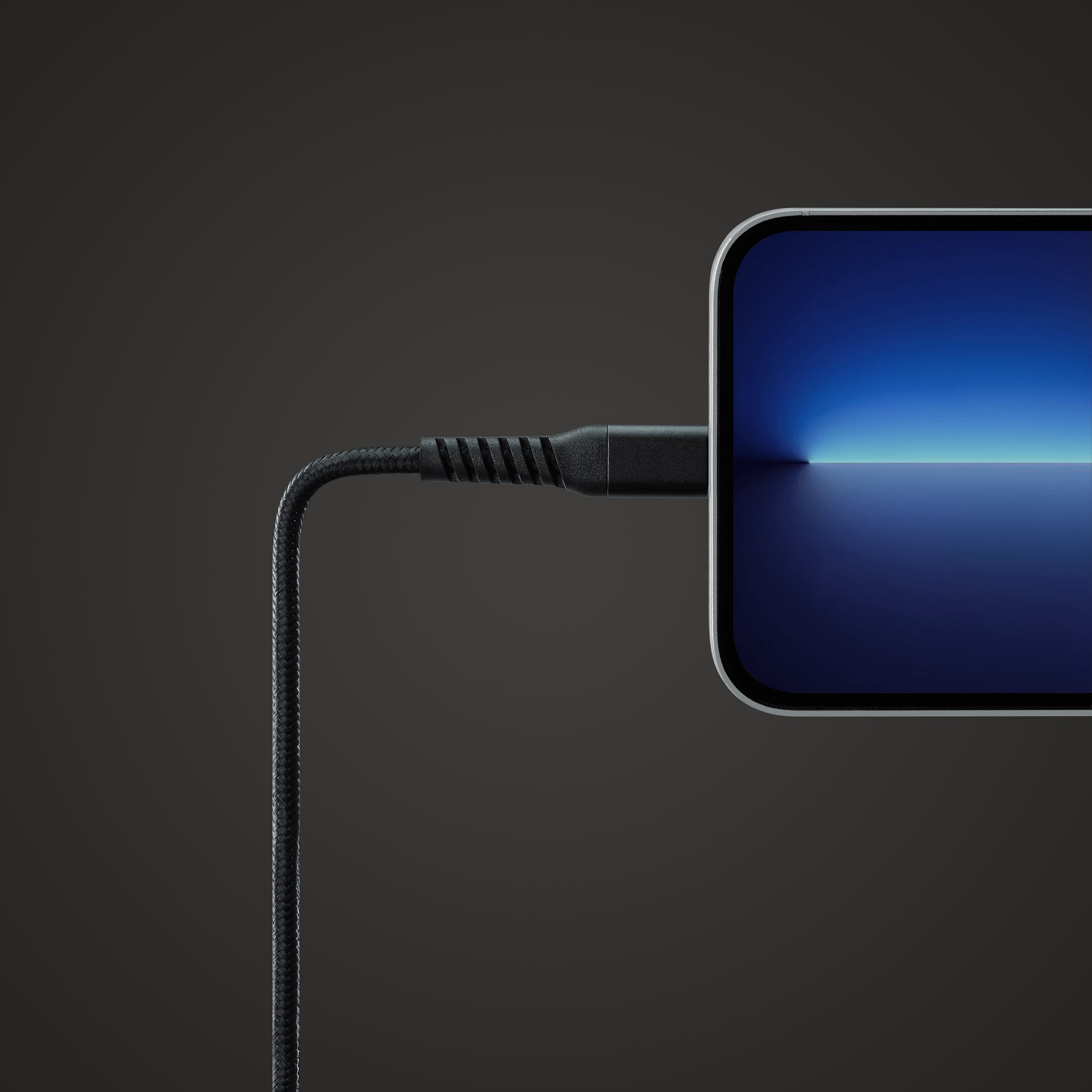Linocell Premium Kevlar Lightning-kabel 2 m Svart