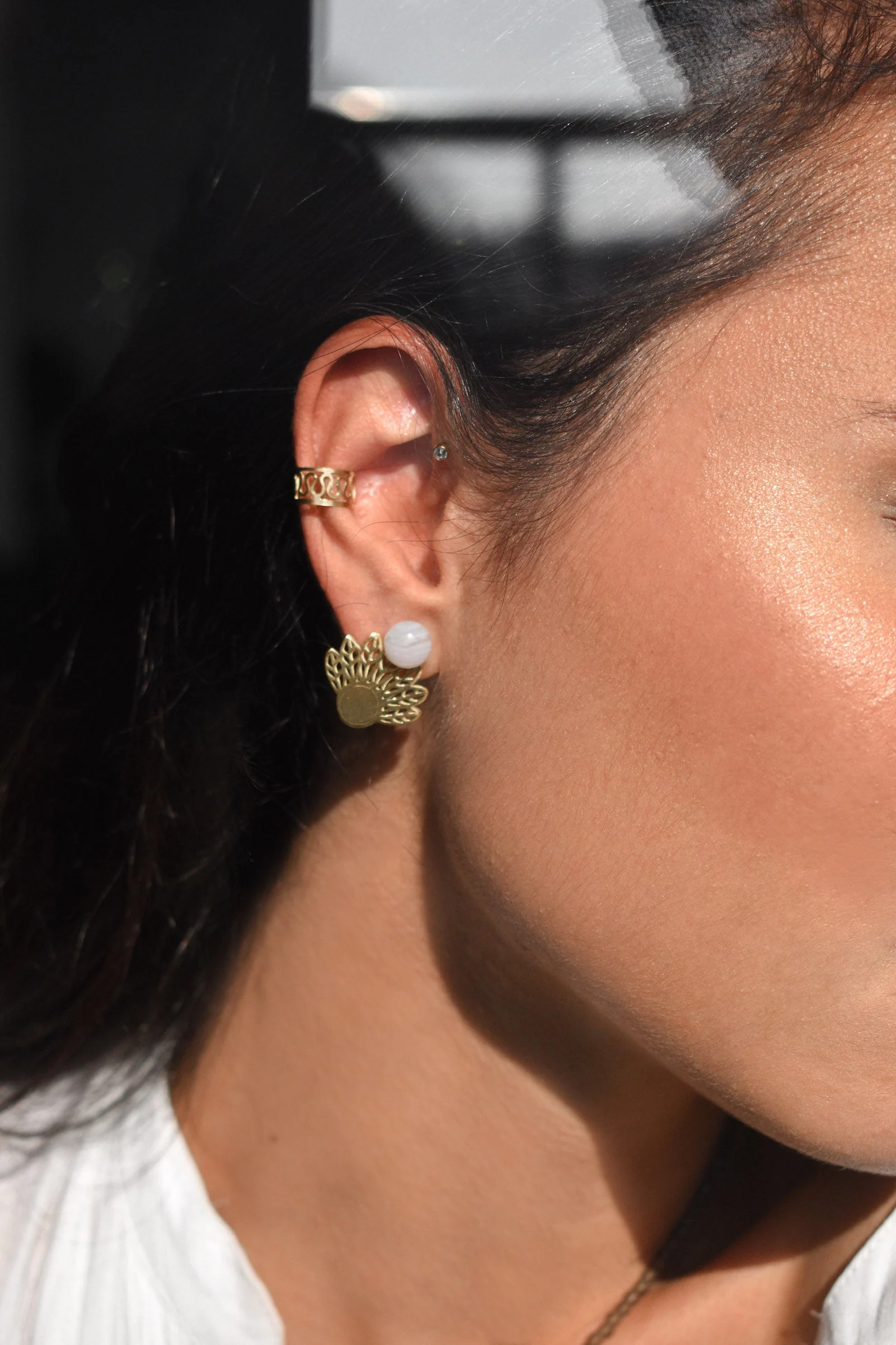 HILARY - Boucles d'oreilles | Bleu