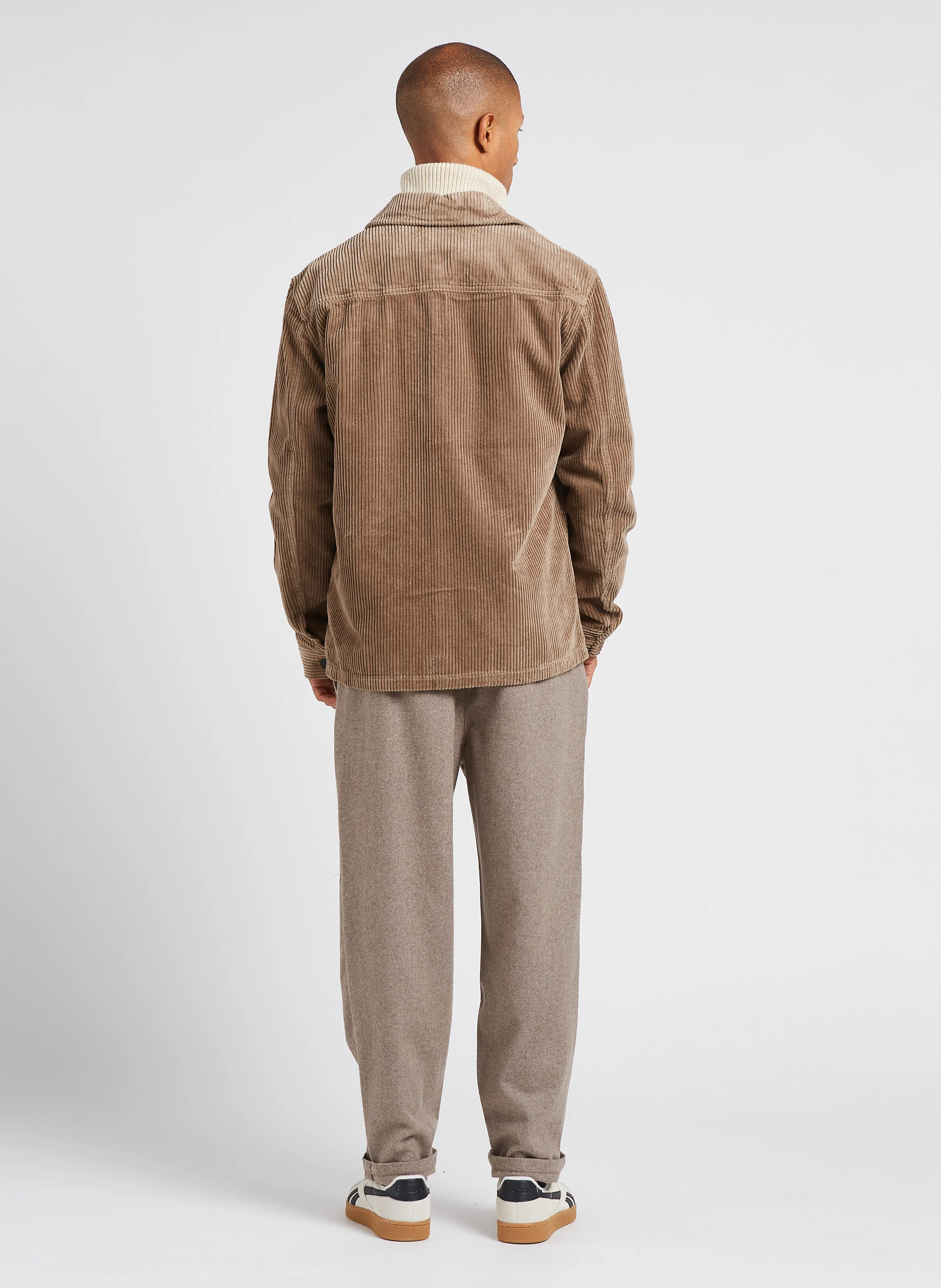 Bertilo - Pantalon chino 7/8 ème en laine mélangée | Beige