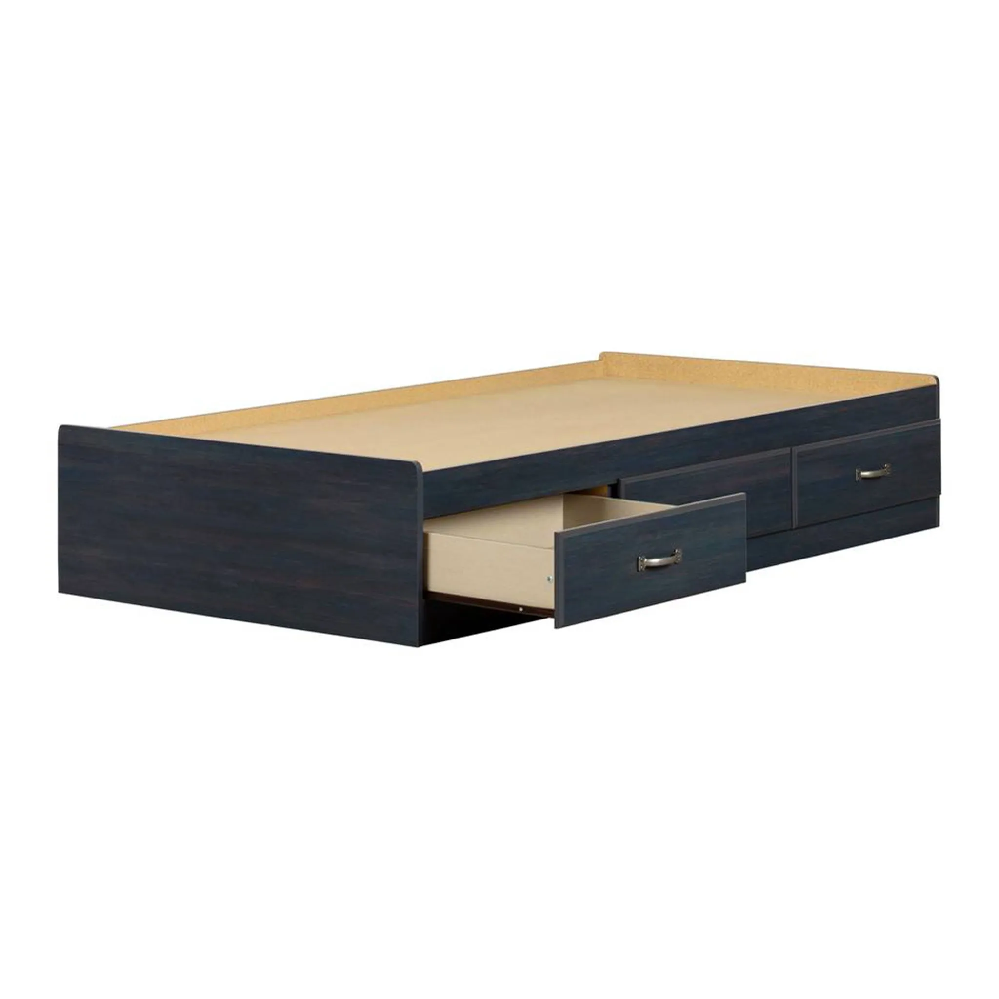 South Shore Lit Simple avec 3 Tiroirs de Rangement Asten - Myrtille