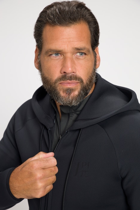 JAY-PI Rad Hoodiejacke, Bikewear, Langarm, Kapuze, Saumtasche hinten