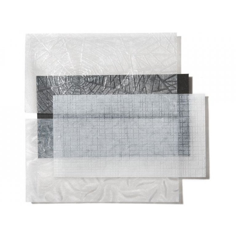Pergamynpapier mit Prägung, weiß
