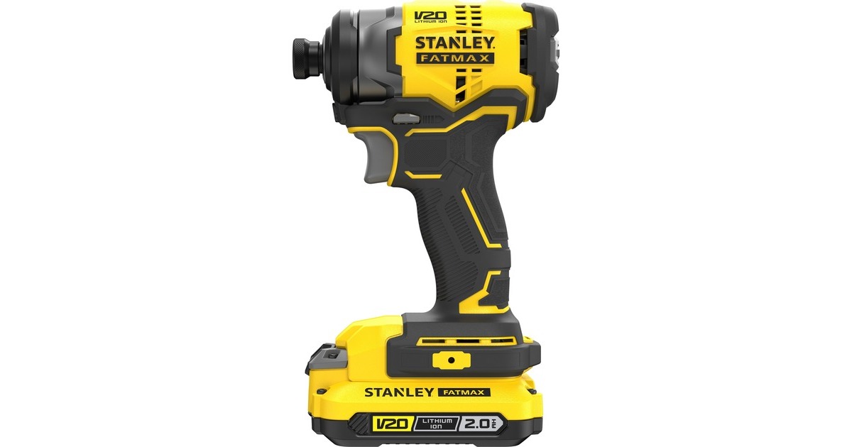 StanleyFATMAX V20 18V Brushless slagschroevendraaier  (Geel/zwart, Koffer, 2 accu's (2.0Ah) en oplader (2A) inbegrepen)